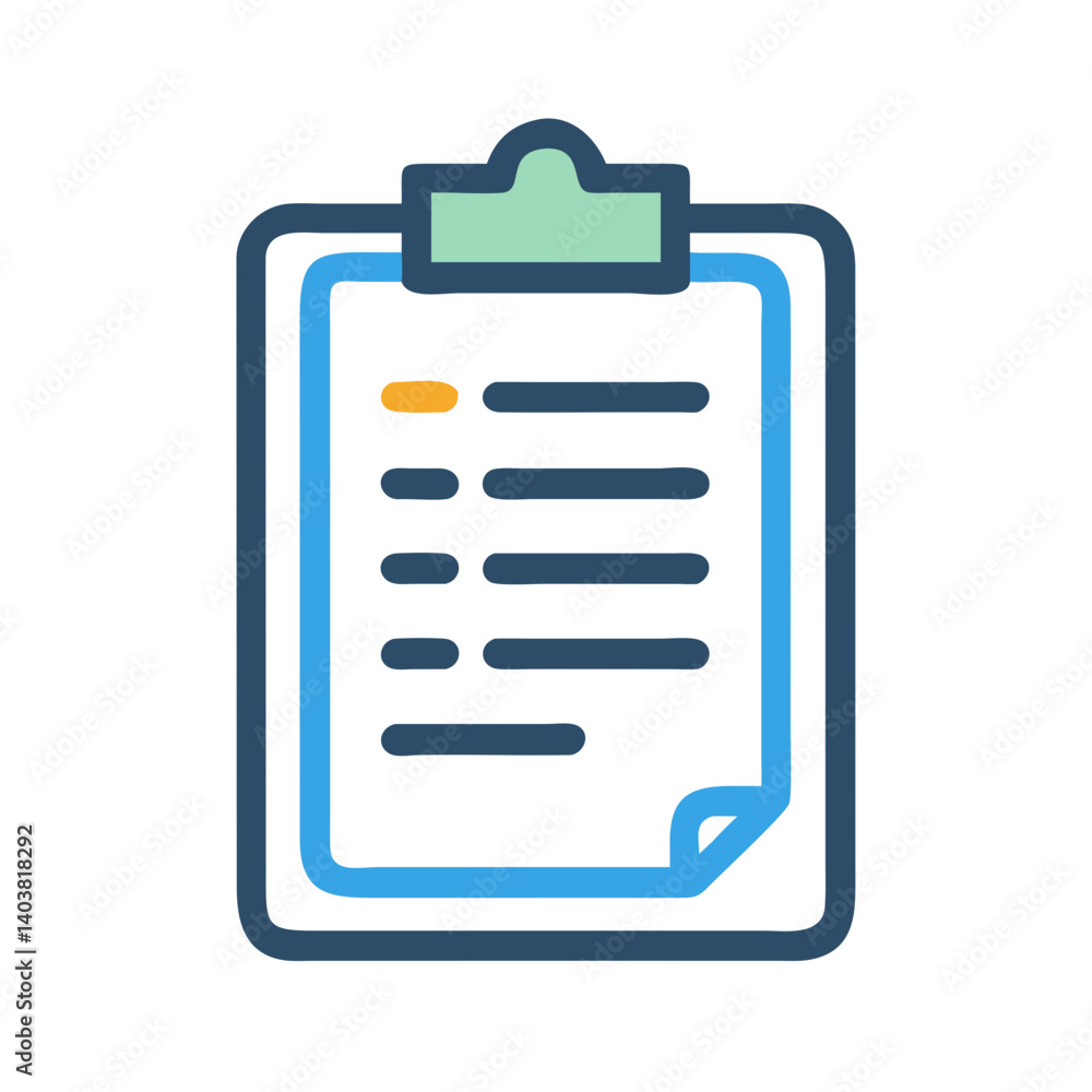 Poster Clipboard Icon Representing Task Management and Organization