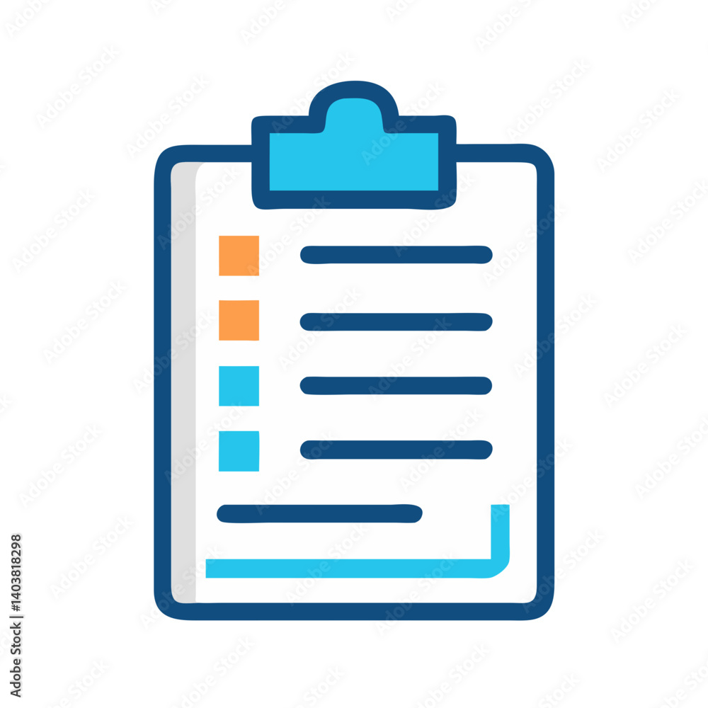 Aufkleber clipboard icon representing task management and organization