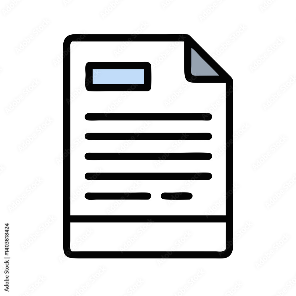 Leinwandbilder document icon representing text file and digital paperwork