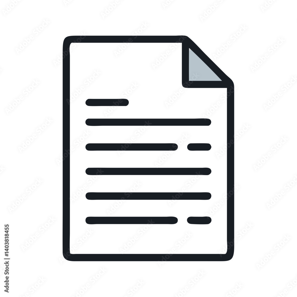 Poster document icon representing text file and digital paperwork