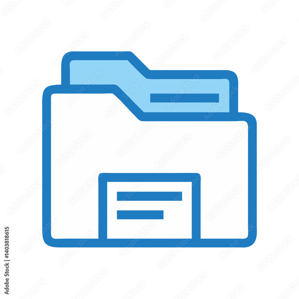 Poster folder icon representing file storage and document organization