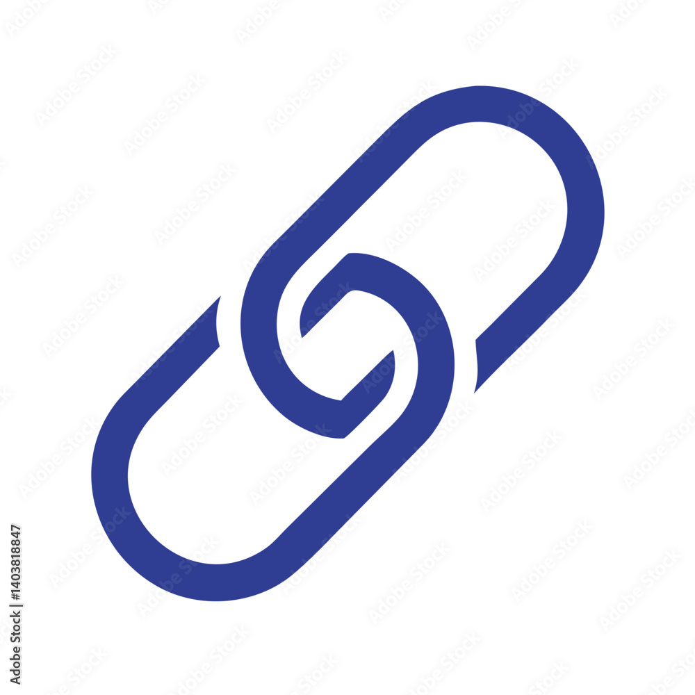 Aufkleber Link Icon Representing Hyperlink or Chain Connection