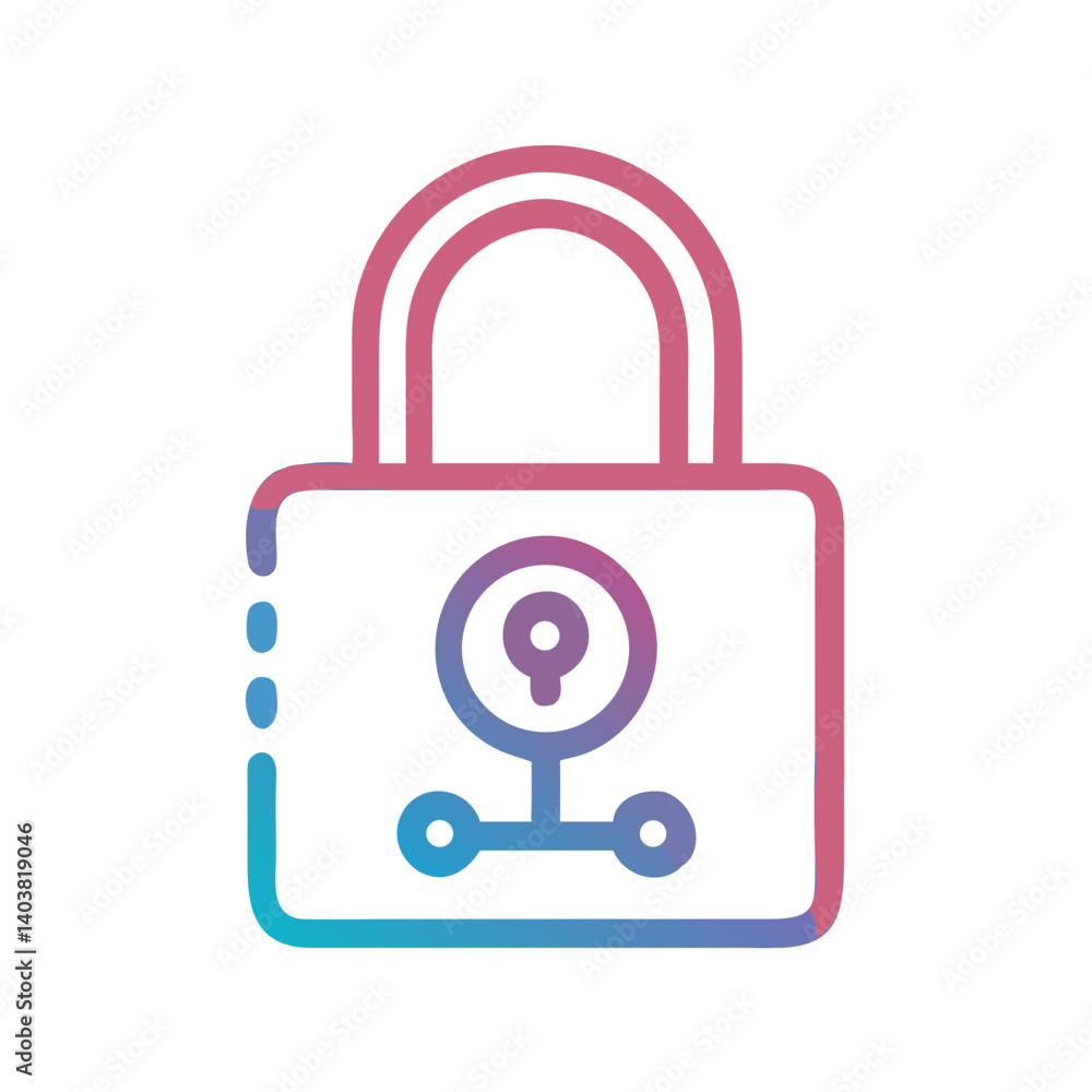 Aufkleber padlock icon representing security and data protection