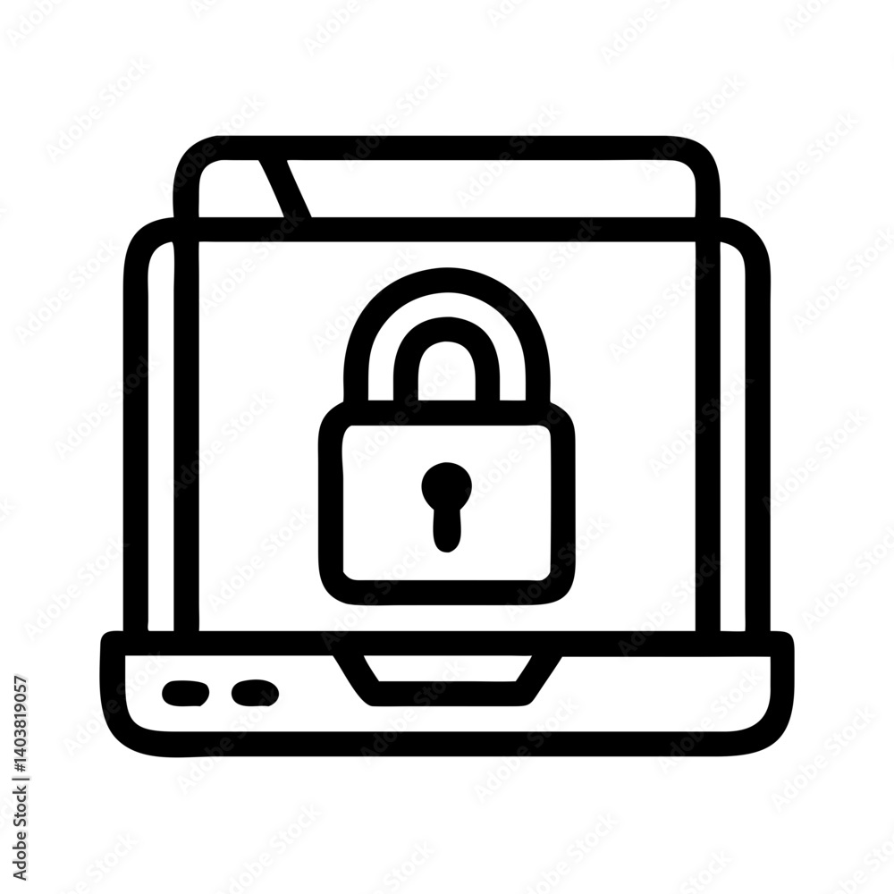Aufkleber padlock icon representing security and data protection