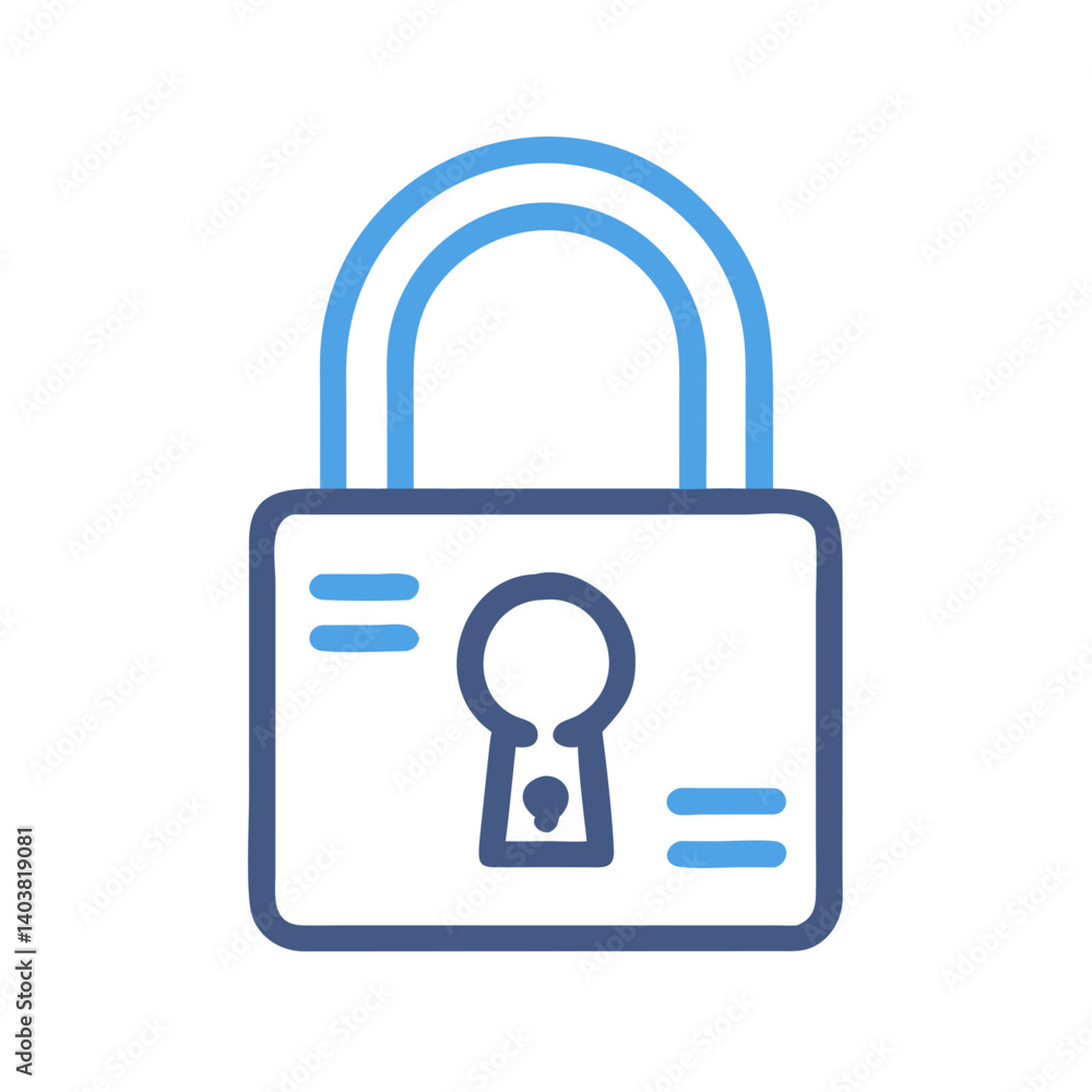 Aufkleber padlock icon representing security and data protection