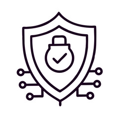 Shield Icon Representing Protection and Security