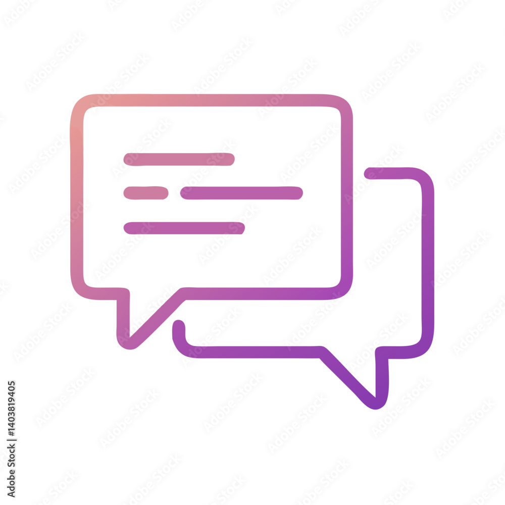 Aufkleber speech bubble icon representing message or communication