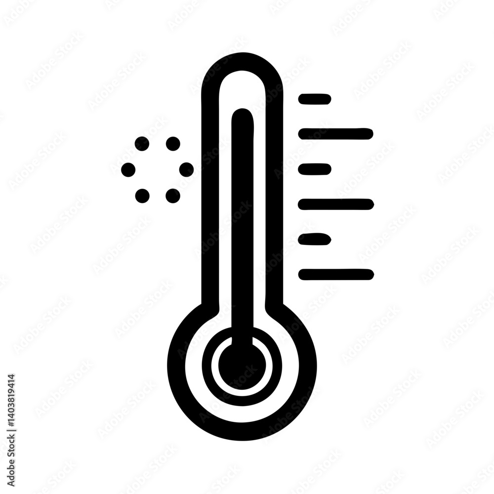 Aufkleber Thermometer Icon Representing Temperature and Climate Measurement