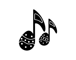 creative details Easter Music Note Icon Vector Illustration