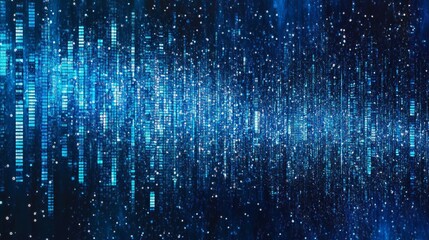 Blue digital background data stream technology matrix cyber security binary code abstract wallpaper design
