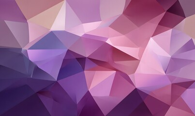 Obraz premium Abstract geometric background with purple pink and beige triangles in a polygonal design style