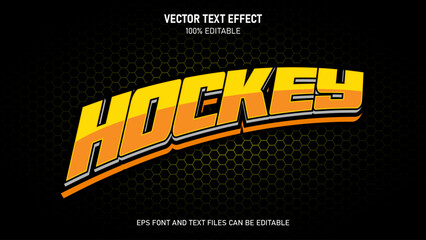 Hockey 3d text editable text effect