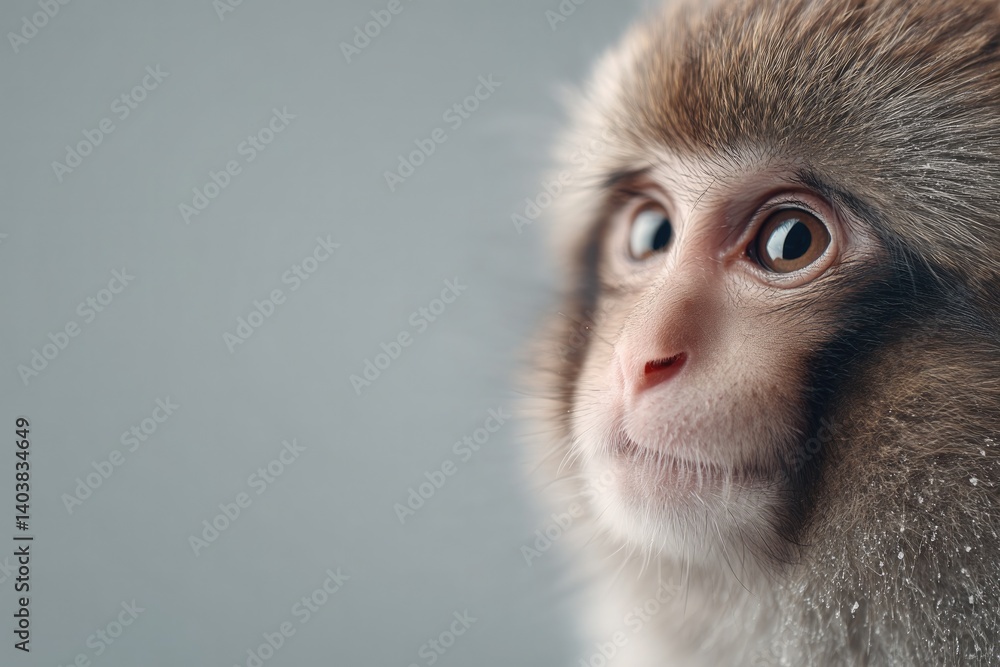 Aufkleber close-up of intense animal gaze highlighting eyes and expressions with ample copy space for text or 