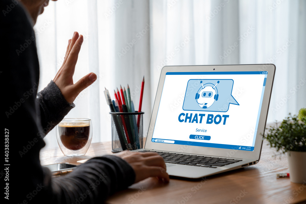 Poster chatbot software application for modish online business that automatically reply to customer questio