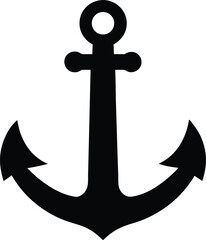 Anchor silhouette vector illustration