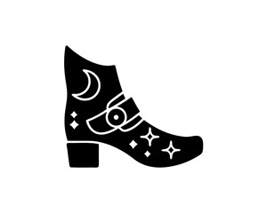 creative details Witch's Shoe Icon Vector Illustration