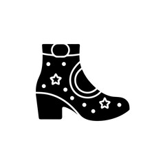 creative details Witch's Shoe Icon Vector Illustration