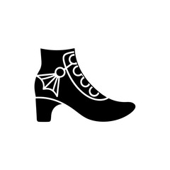 creative details Witch's Shoe Icon Vector Illustration