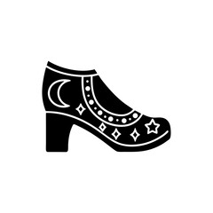 creative details Witch's Shoe Icon Vector Illustration