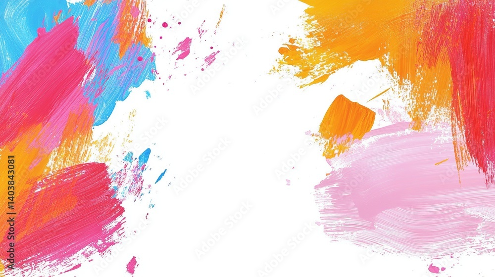Poster abstract colorful paint background for design and creative projects artistic splash texture and brus