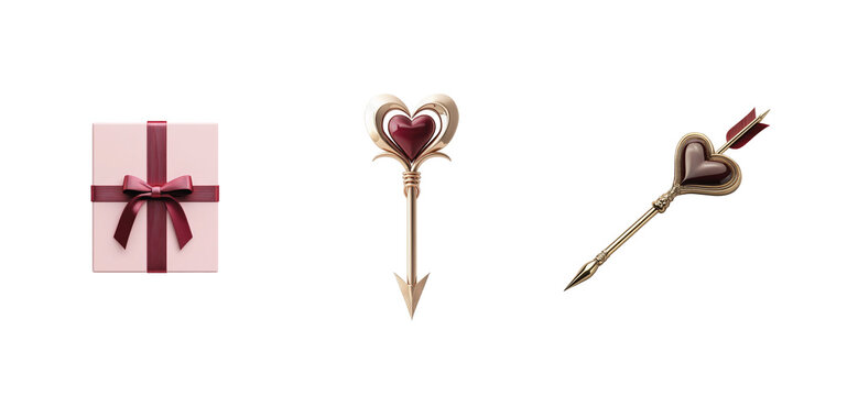 Vintage love-themed gift box with arrows and heart shaped tips for unique romantic surprises