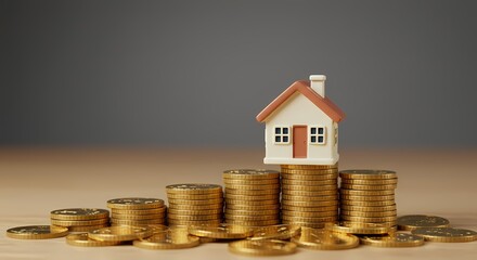 House, Coins, Real Estate Investment, Home Finance