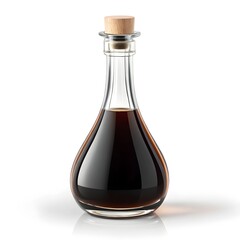 Elegant Pear-Shaped Glass Bottle with Dark Liquid
