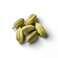 Aromatic Green Cardamom Pods High-Resolution Image of Whole Spices