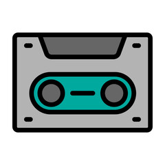 Track Tape Vector Filled Icon Design