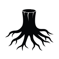 vector illustration of a silhouette of a flower halloween