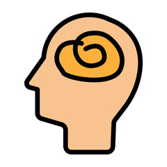 Overthinking Vector Filled Icon Design