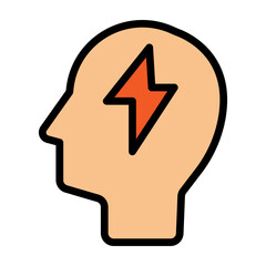 Mental Overload Vector Filled Icon Design