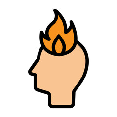 Burning Candle Vector Filled Icon Design