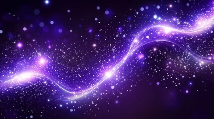 Fototapeta premium Purple galaxy background with stars and light trails cosmic nebula space wallpaper design for desktop 4k