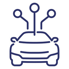 Fototapeta premium carsharing line icon with a car