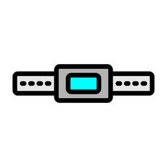 Obraz premium Wristband Tracker Vector Filled Icon Design