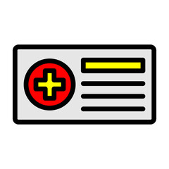 Emergency Contact Card Vector Filled Icon Design