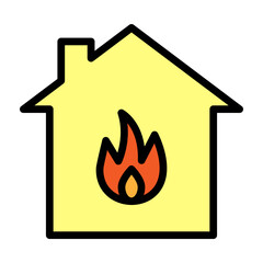 Home Fire Alarm Vector Filled Icon Design