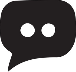 Download this clean and modern chat bubble silhouette vector EPS file. Perfect for messaging, communication, or digital interface design projects.