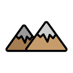 Mountain Range Vector Filled Icon Design