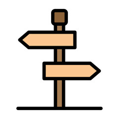 Trailhead Marker Vector Filled Icon Design