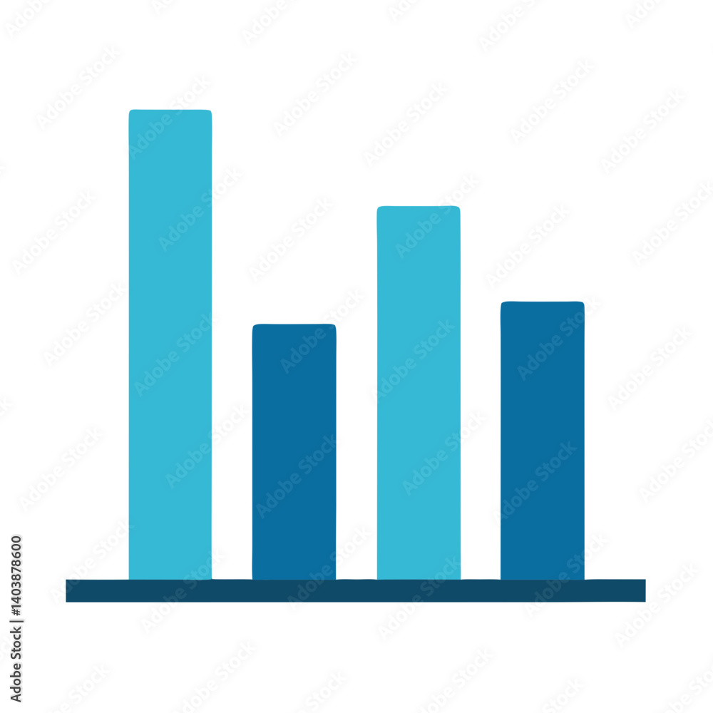 Poster data dynamics: a striking visual of a bar graph representing data trends, showcasing the power of vi