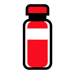 Fototapeta premium Red Vial of Hope: An emblematic representation of medical vials, filled with a vibrant crimson liquid, embodies hope, health, and scientific advancement.