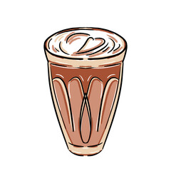 glass of coffee with cream