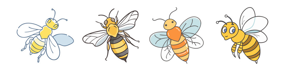 bee icon, bee vector illustration-simple illustration of bee, perfect for bee logos and icons