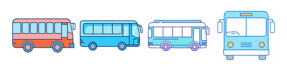 bus icon, bus vector illustration-simple illustration of bus, perfect for bus logos and icons