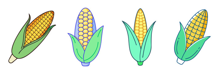corn icon, corn vector illustration-simple illustration of corn, perfect for corn logos and icons