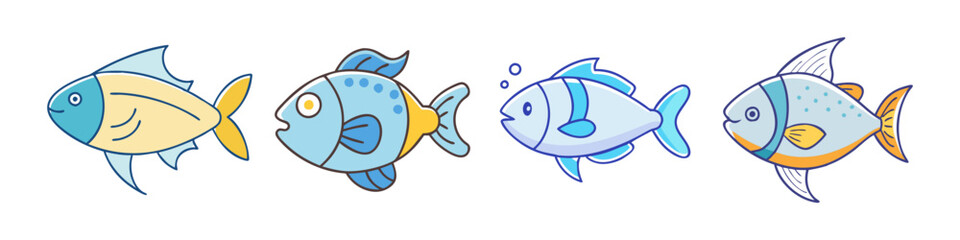 fish icon, fish vector illustration-simple illustration of fish, perfect for fish logos and icons