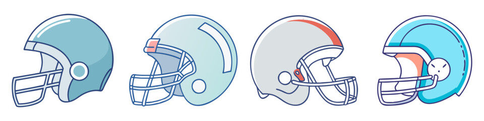 football helmet icon, football helmet vector illustration-simple illustration of football helmet, perfect for football helmet logos and icons