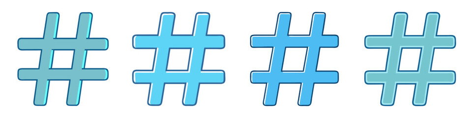 Fototapeta premium hashtag icon, hashtag vector illustration-simple illustration of hashtag, perfect for hashtag logos and icons